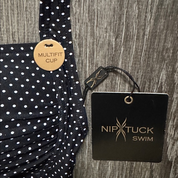 NipTuck Black and White Polka Dot One Piece Swimsuit - Picture 2 of 7